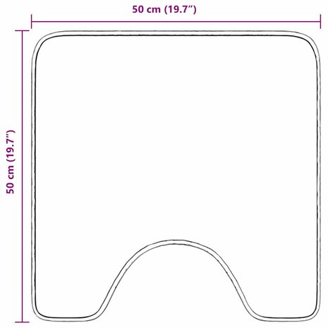 Antislip Badmat met Toilet Cut Groen 50 x 50 cm PP 9