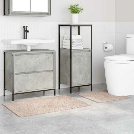 Antislip Badmat Set 2 pcs Crème PP 3