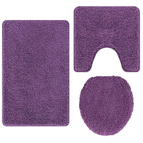 Antislip Badmat Set 3 pcs Paars PP 2
