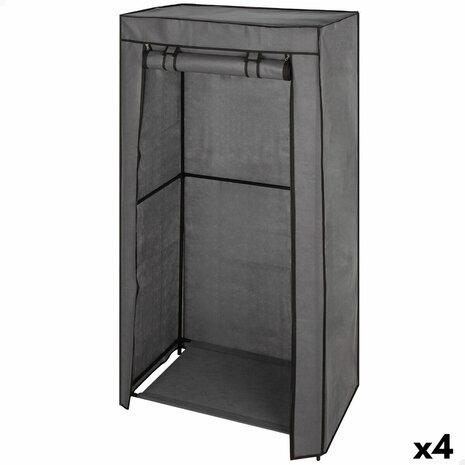 Kledingkast Max Home Donker grijs 70 X 148 X 44 CM 4 Stuks 1
