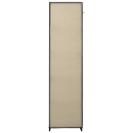 Kledingkast opvouwbaar 110x45x175 cm stof crème 5