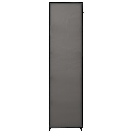 Kledingkast opvouwbaar 110x45x175 cm stof grijs 5