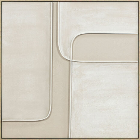 Schilderij Home ESPRIT Wit Beige Abstract Stads 92 x 4,5 x 92 cm (2 Stuks) 5