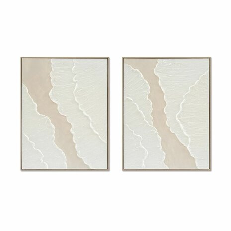 Schilderij Home ESPRIT Wit Beige Scandinavisch 62 x 4,5 x 82 cm (2 Stuks) 1