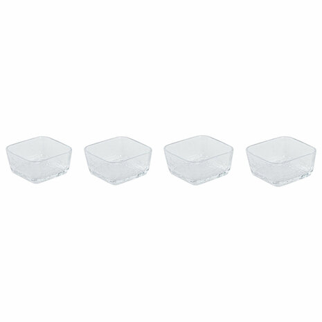 Snackdienblad Home ESPRIT Transparant Natuurlijk 300 ml 22 x 22 x 6 cm 2