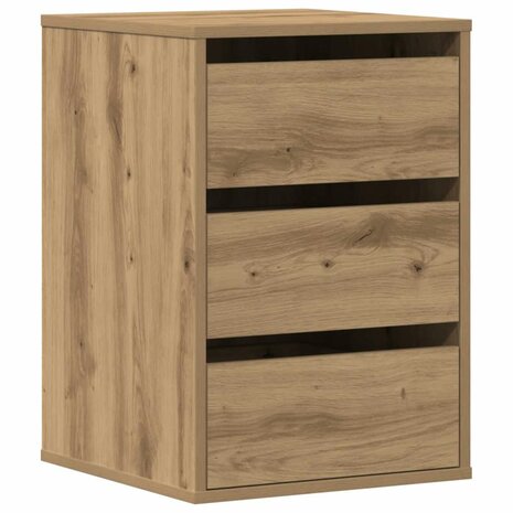 Ladekast 40x41x58 cm bewerkt hout artisanaal eikenkleurig 2