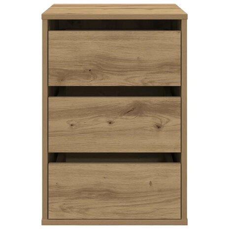 Ladekast 40x41x58 cm bewerkt hout artisanaal eikenkleurig 4