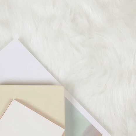 Nep Schapenvacht Tapijt Tafalla Wit 120 x 170 cm Polyester 3