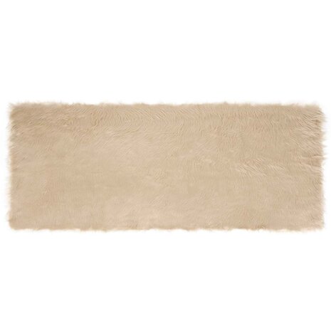 Nep Schapenvacht Tapijt Tafalla Beige 80 x 200 cm Polyester 2