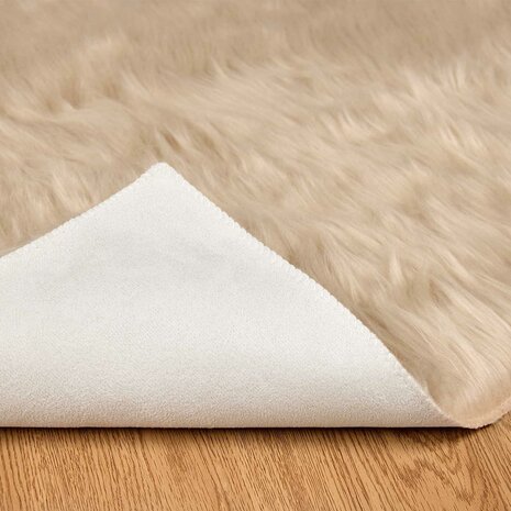 Nep Schapenvacht Tapijt Tafalla Beige 80 x 250 cm Polyester 6