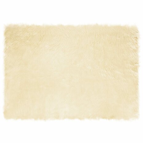 Nep Schapenvacht Tapijt Tafalla Crème 120 x 170 cm Polyester 2