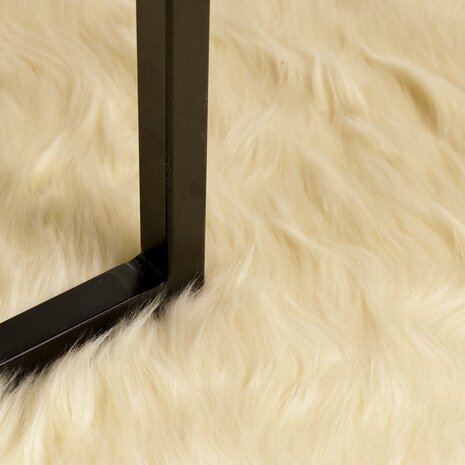 Nep Schapenvacht Tapijt Tafalla Crème 60 x 90 cm Polyester 5