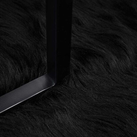 Nep Schapenvacht Tapijt Tafalla Zwart 50 x 80 cm Polyester 5