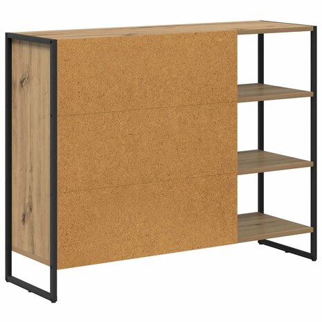 Bijzetkast Ambachtelijk eiken 96.5 x 30 x 75 cm Bewerkt hout 8