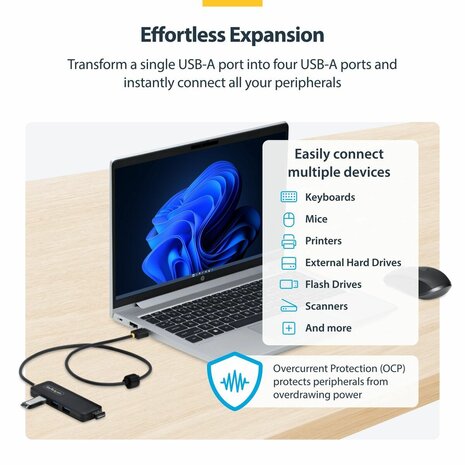 USB-HUB Startech H5A4A-USB-HUB-2 Zwart 4