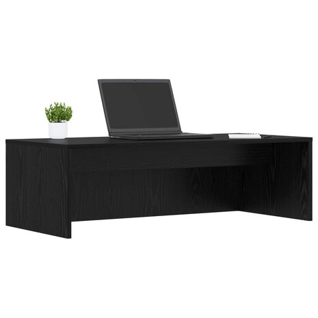 Aan de muur bevestigd bureau Zwart Eiken 100 x 45 x 30 cm 3