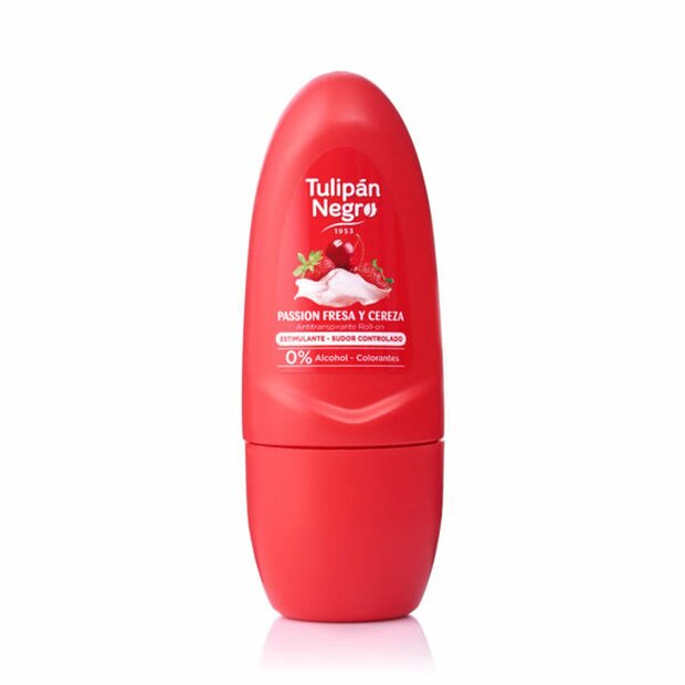 Deodorant Roller Tulip&aacute;n Negro Passion Fresa y Cereza 50 ml 1