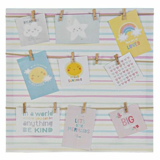 Fotolijstje DKD Home Decor Sunshine Multicolour Canvas Baby 50 x 2 x 50 cm 1