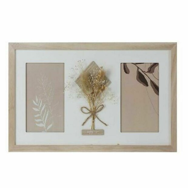Fotolijsten DKD Home Decor 39 x 1,2 x 22 cm Kristal Natuurlijk Wit Shabby Chic 1