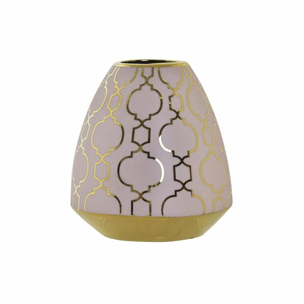 Vaas DKD Home Decor Porselein Roze Gouden Orientaals Verchroomd 16 x 16 x 18 cm 1