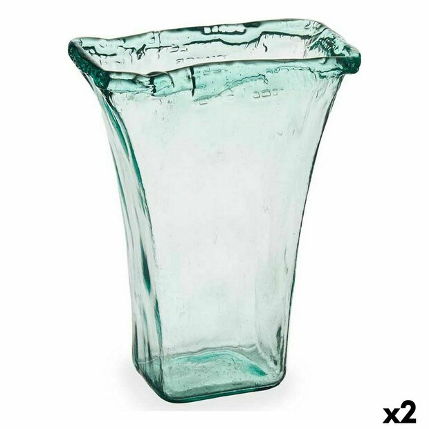 Vaas 27 x 34,5 x 14 cm Kristal Transparant (2 Stuks) 1