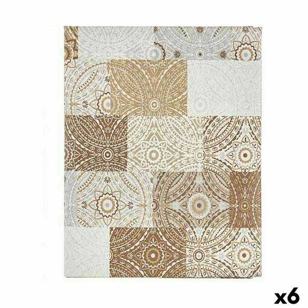 Tafelkleed Dun canvas Anti-vlek Tegel 140 x 180 cm Beige (6 Stuks) 1