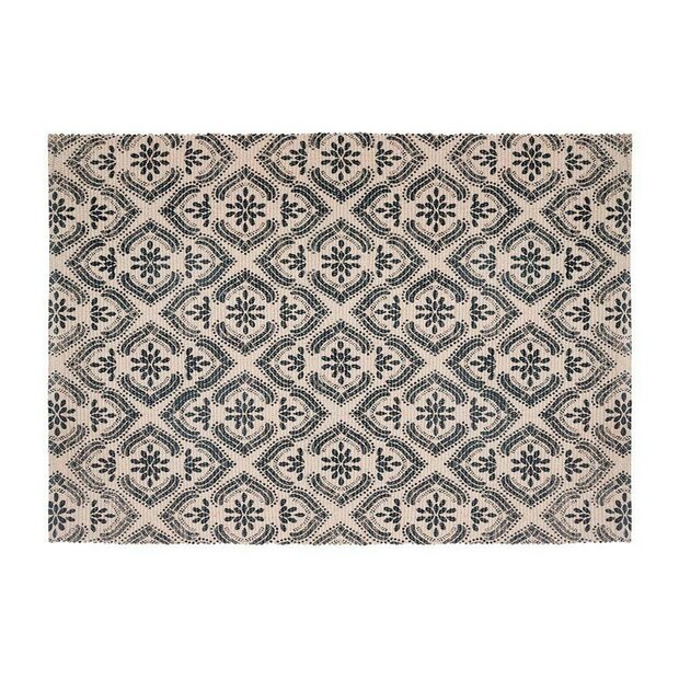 Tapijt Atmosphera Zwart Beige Katoen Multicolour 60 x 90 cm 1