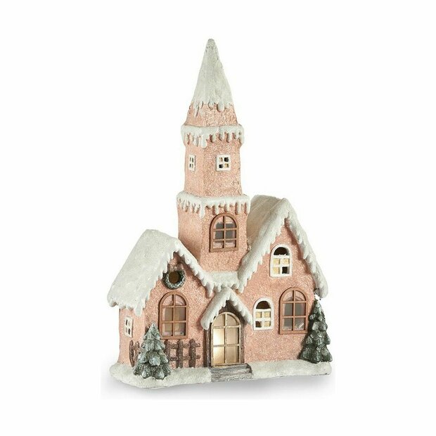 Decoratieve figuren Huis Kerstmis LED Licht Roze Wit Bruin Groen Magnesium 21 x 77 x 48 cm 1