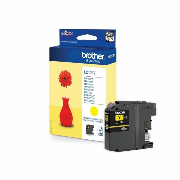 Originele inktcartridge Brother LC-121Y Geel 1