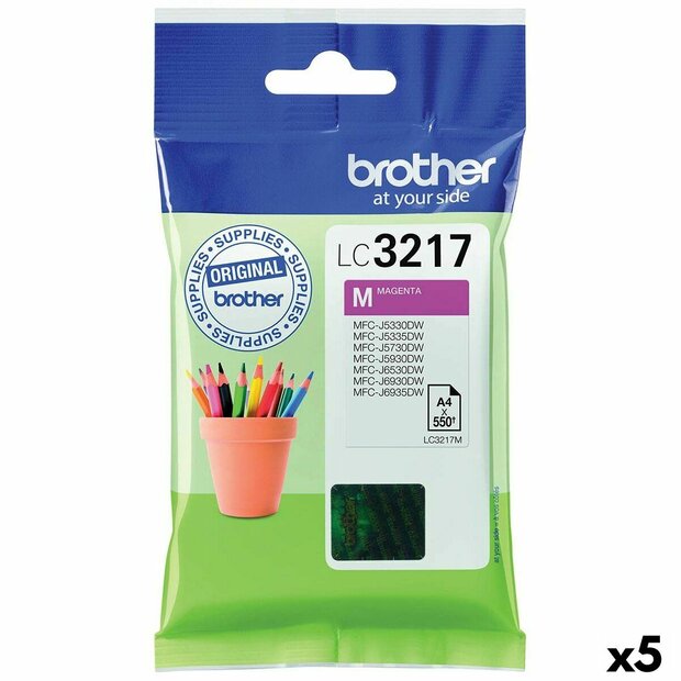 Originele inktcartridge Brother LC3217 Magenta (5 Stuks) 1