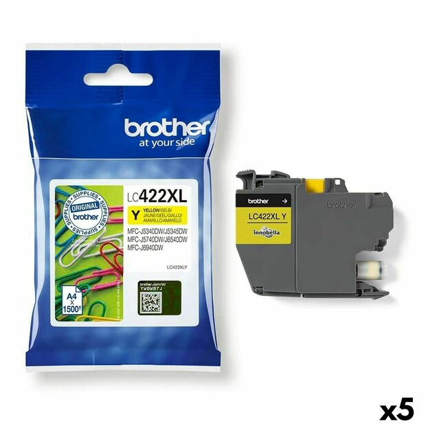 Originele inktcartridge Brother MFCJ5340DW MFCJ5740DW MFCJ6540DW MFCJ6940DW Geel (5 Stuks) 1