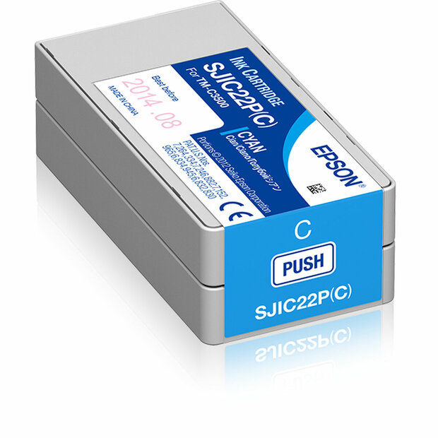 Originele inktcartridge Epson SJIC22P Cyaan 1