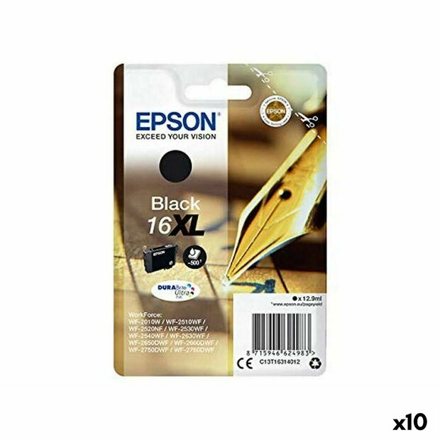 Originele inktcartridge Epson N&ordm;16XL Zwart (10 Stuks) 1