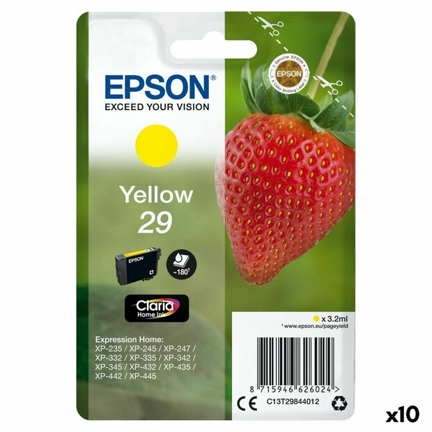 Originele inktcartridge Epson XP 235 332 335 432 435 Geel (10 Stuks) 1