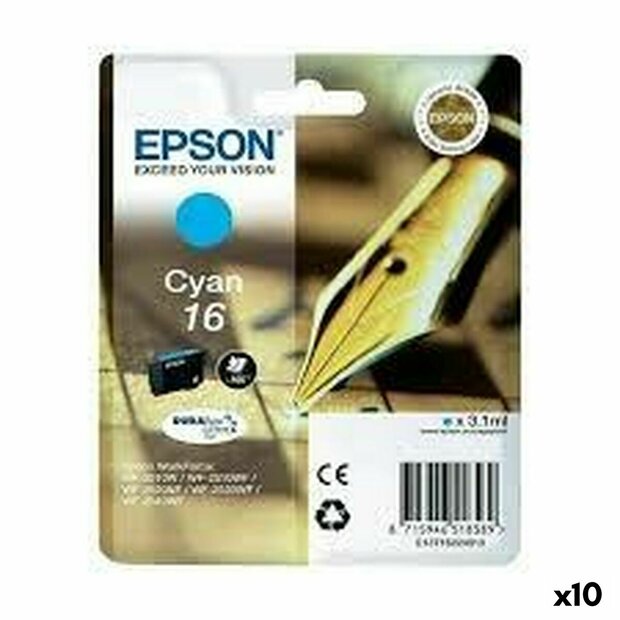 Originele inktcartridge Epson 16 Cyaan (10 Stuks) 1