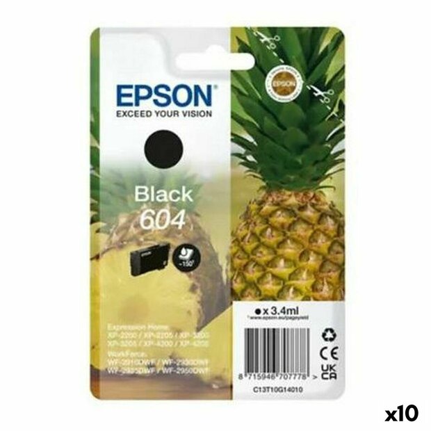 Originele inktcartridge Epson XP-2200 WF-2910DWF Zwart (10 Stuks) 1