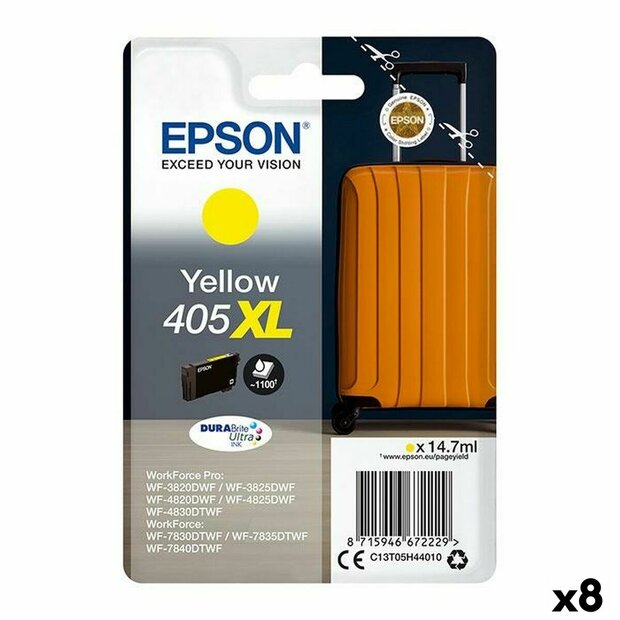 Originele inktcartridge Epson WF-3820DWF, 3825DWF, 4820DWF, 4825DWF, 4830DWF, WF-7830DTWF, 7835DTWF, 7840DTWF Geel (8 Stuks) 1