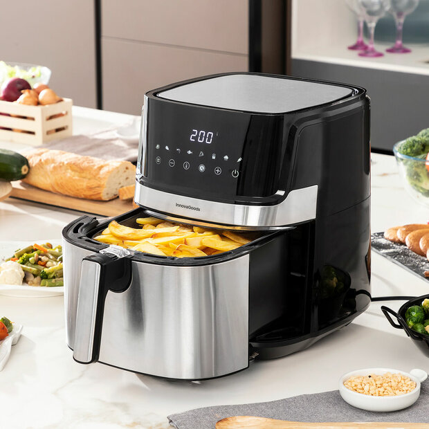 Airfryer InnovaGoods Fryinn Pro 5500 Zwart 1700 W 5,5 L Roestvrij staal 1