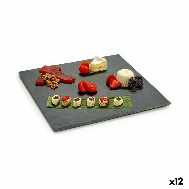 Snackdienblad Zwart Raad van bestuur 30 x 0,5 x 30 cm (12 Stuks) 1