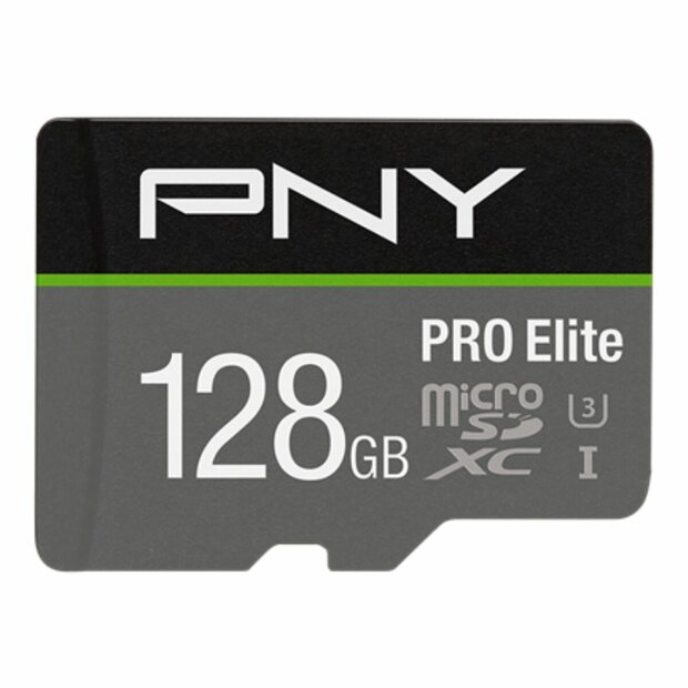 Micro SD kaart met adapter PNY P-SDU128V31100PRO-GE Pro Elite C10 128 GB 1