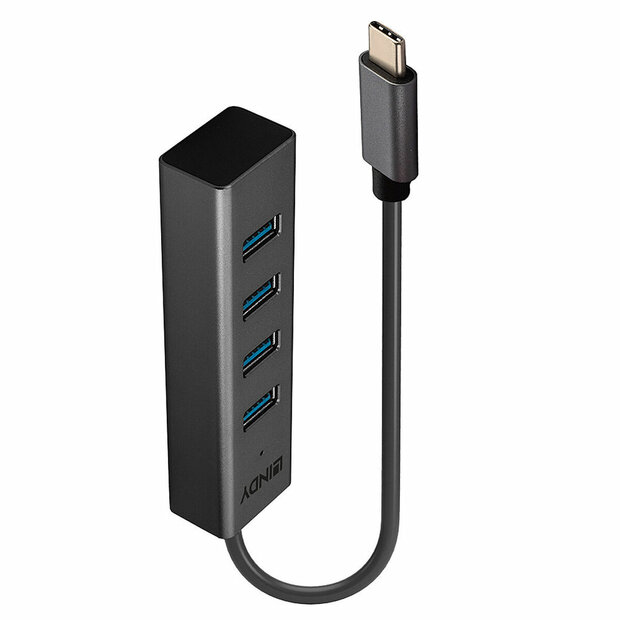 USB-HUB LINDY 43325 Grijs 1