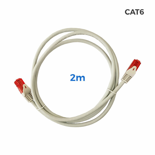 Cat6 UTP kabel EDM 2 m Grijs 1
