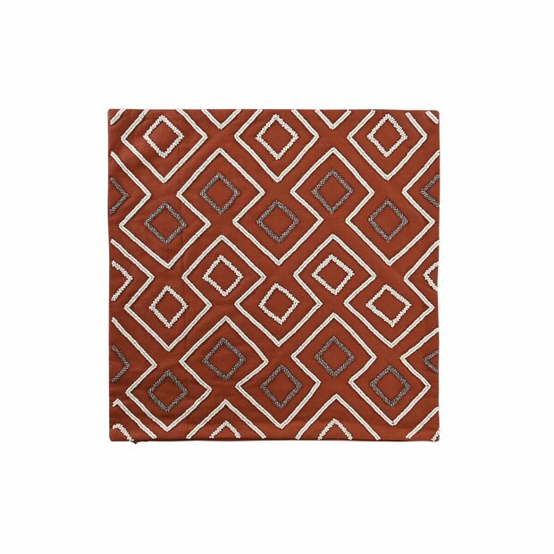 Kussenhoes DKD Home Decor Terra cotta Geometrisch 50 x 1 x 50 cm 1