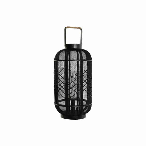 Kaarshouder Home ESPRIT Zwart Metaal 25,5 x 25,5 x 46,5 cm 1