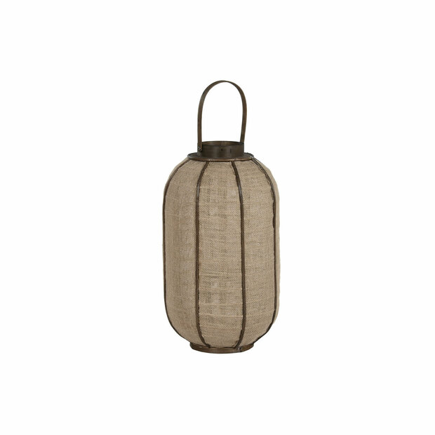 Kaarshouder Home ESPRIT Natuurlijk Jute Bamboe 31,5 x 31,5 x 53 cm 1