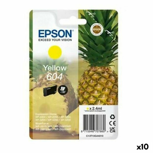 Originele inktcartridge Epson XP-2200 WF-2910DWF Geel Zwart (10 Stuks) 1