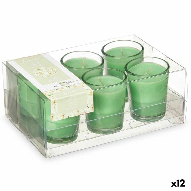 Geurkaarsenset 16 x 6,5 x 11 cm (12 Stuks) Glas Jasmijn 1