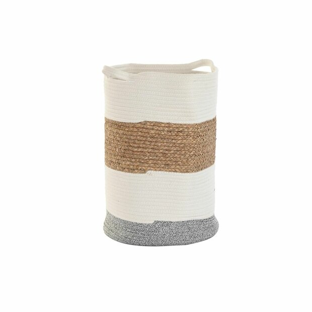 Decoratieve Mand DKD Home Decor Wit Natuurlijke Vezel 36 x 36 x 52 cm 1
