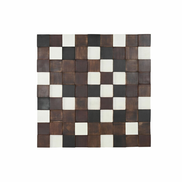 Wanddecoratie Home ESPRIT Wit Zwart Natuurlijk Modern 90 x 4 x 90 cm 1