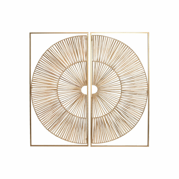Wanddecoratie Home ESPRIT Gouden Natuurlijk 50 x 2 x 100 cm (2 Onderdelen) 1